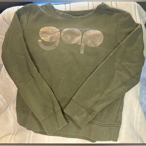 Girls gap military green sweatshirt